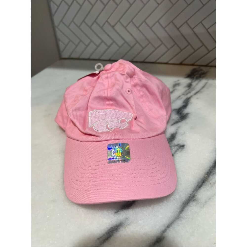VINTAGE NWT NCAA Kansas State University pink baseball cap hat